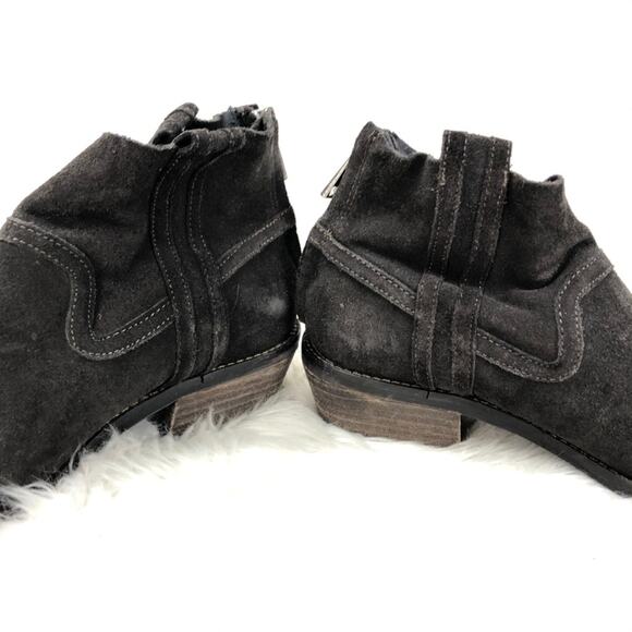 Dolce Vita 7.5 Womens Charcoal Suede Heeled Ankle Boots - Picture 7 of 8